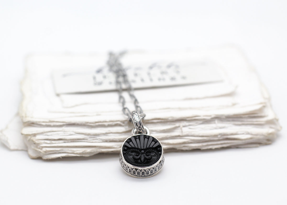 Haggatha's Familiar, Sterling Silver Mourning Necklace