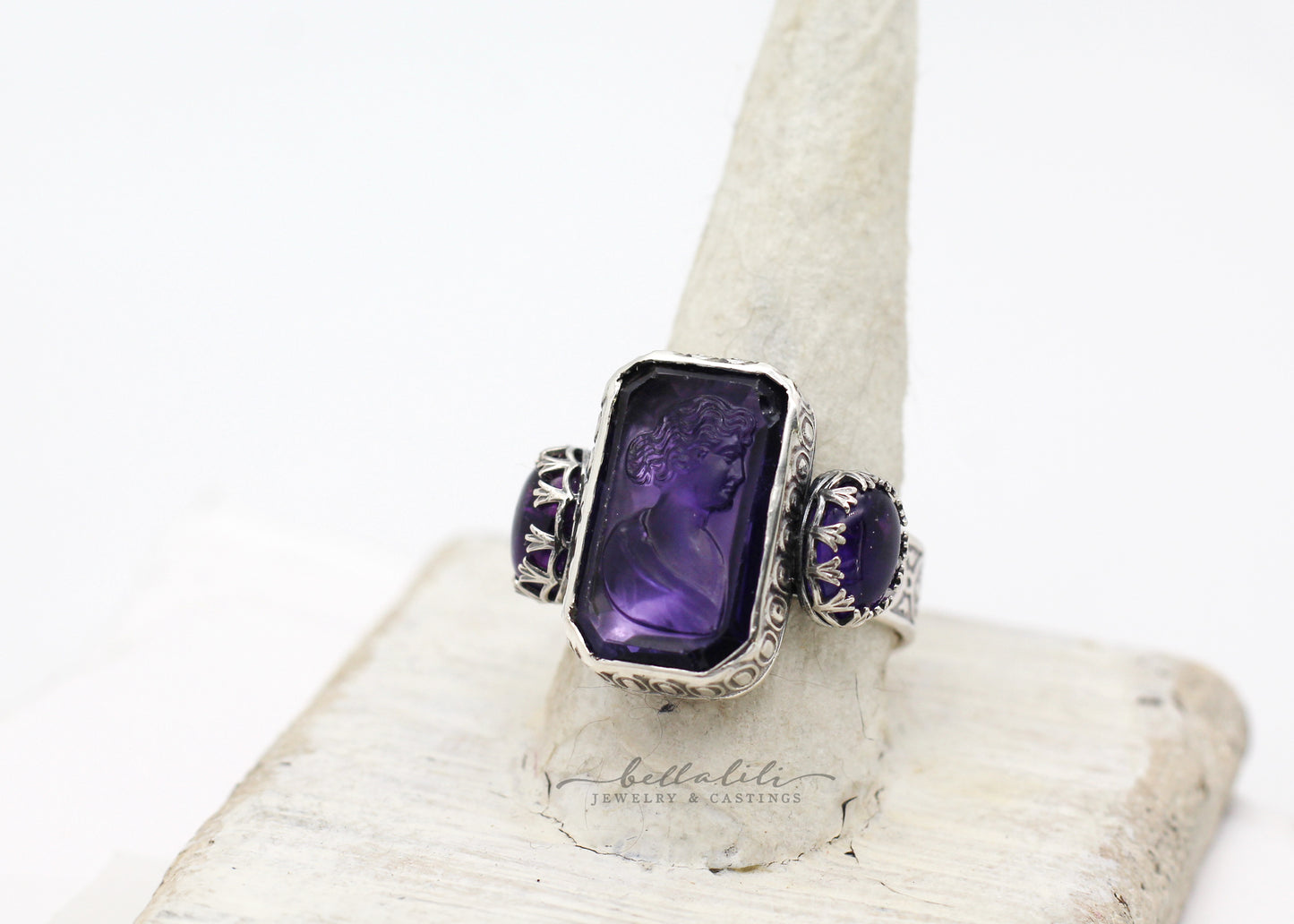 The Violet Witness, Purple Cameo Ring size 11