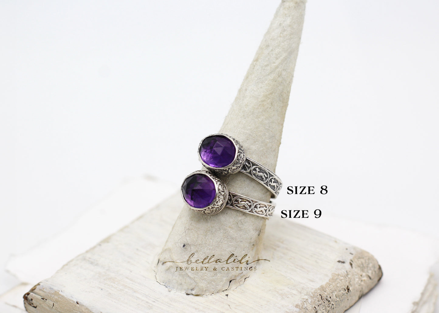 Amethyst, Fox Stacking Ring