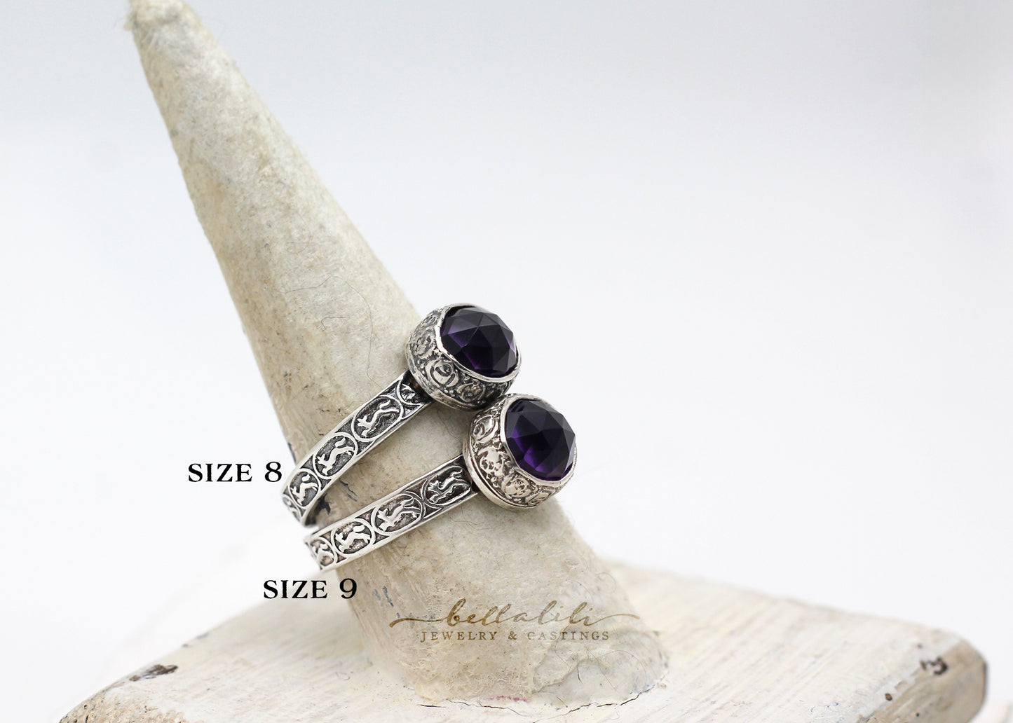 Amethyst, Fox Stacking Ring