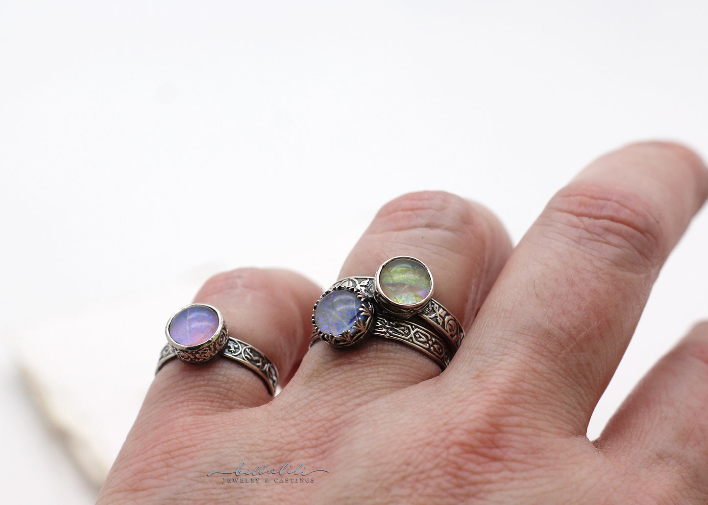 The Amélie Opal Ring, Sterling Opal Doublet Ring
