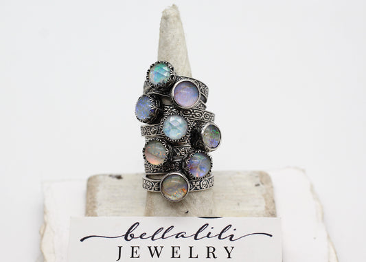 The Amélie Opal Ring, Sterling Opal Doublet Ring