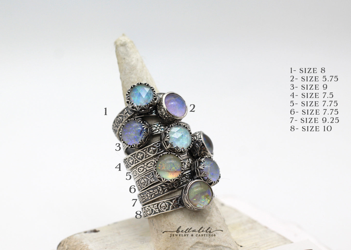 The Amélie Opal Ring, Sterling Opal Doublet Ring