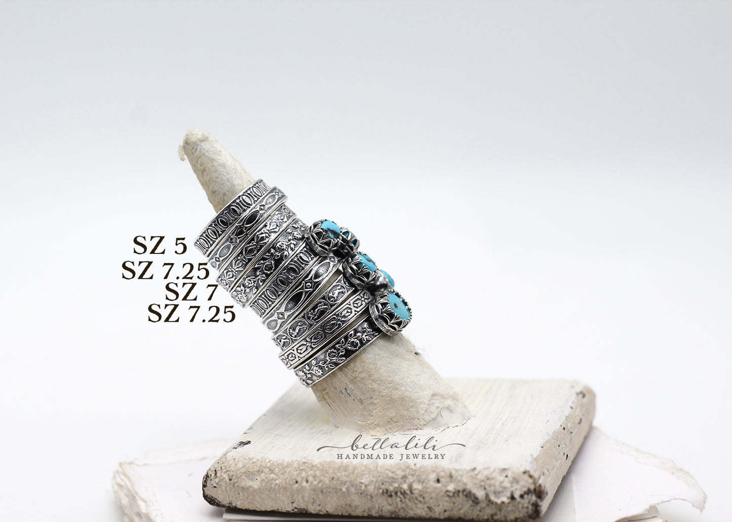 Reclaimed Sterling Pattern Ring Bands