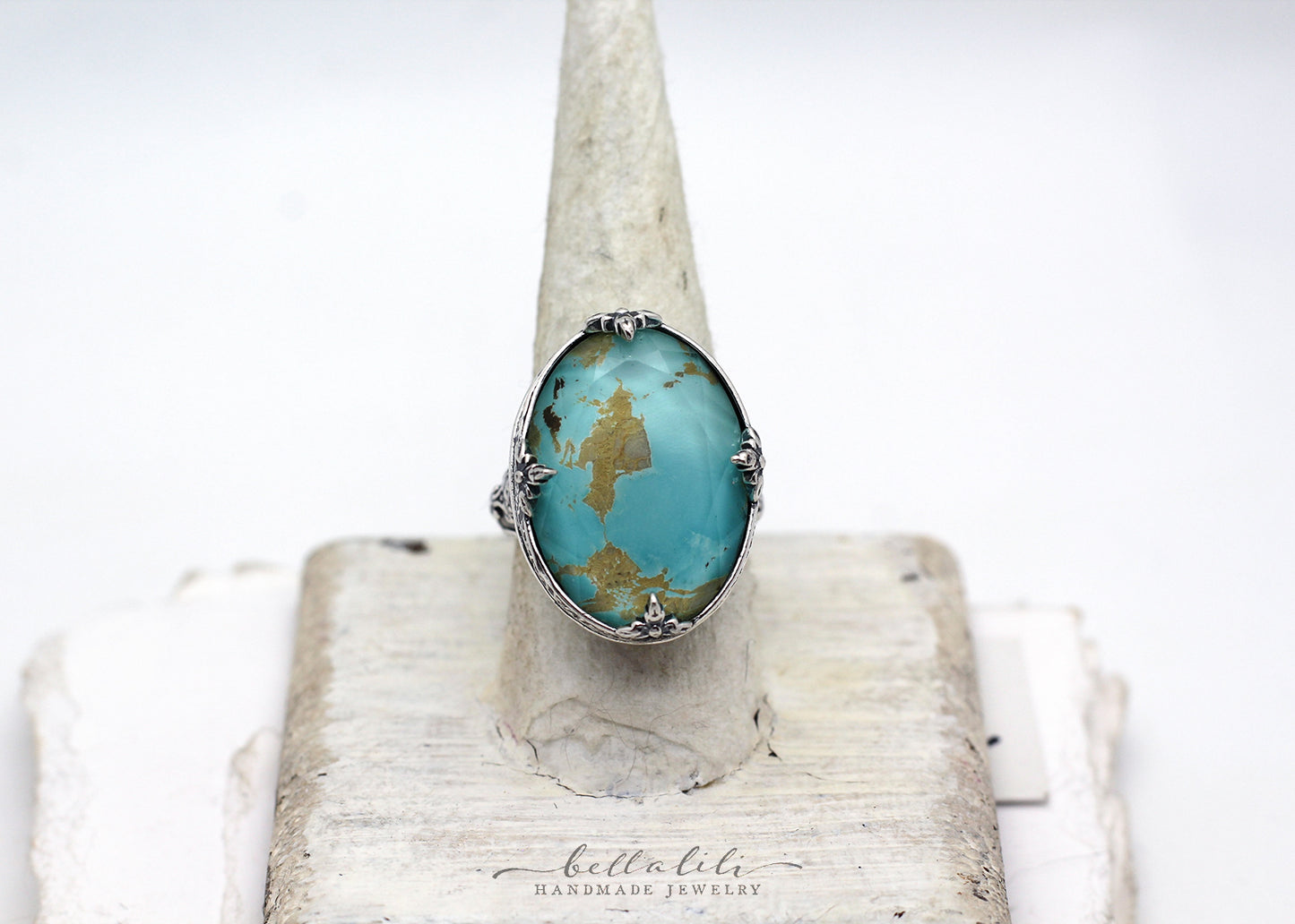 The Allegory of the Rose Ring, Sterling Silver Turquoise
