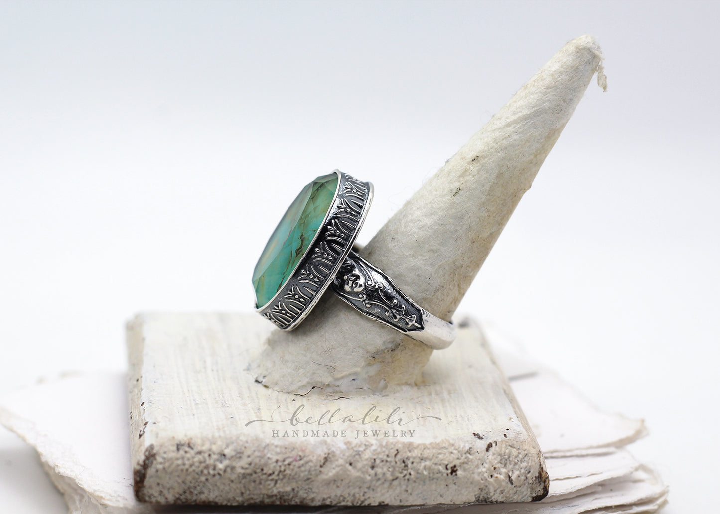 The Allegory of the Cypress Ring, Sterling Silver & Turquoise