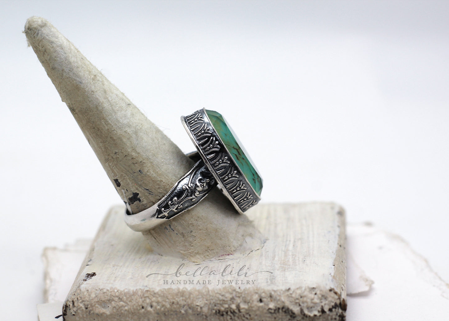 The Allegory of the Cypress Ring, Sterling Silver & Turquoise
