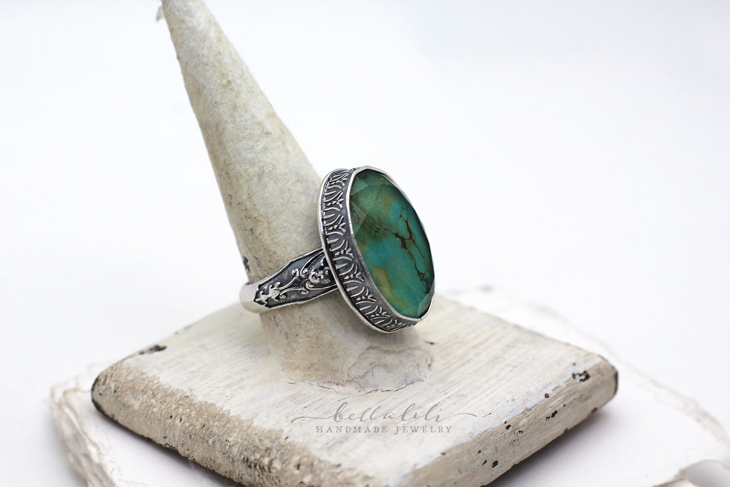 The Allegory of the Cypress Ring, Sterling Silver & Turquoise