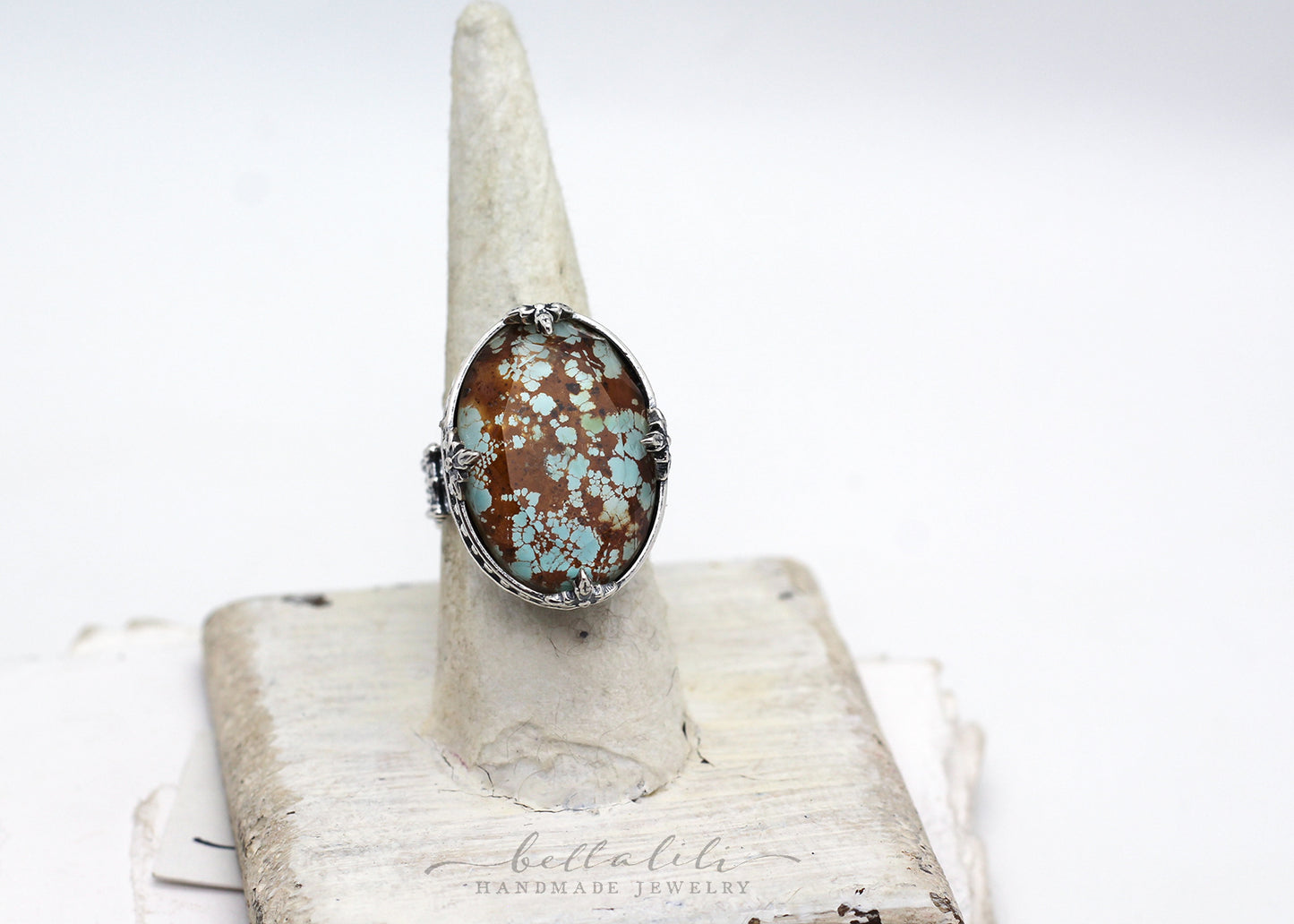 The Allegory of the Colonnade Ring, Royston Turquoise Sterling Silver