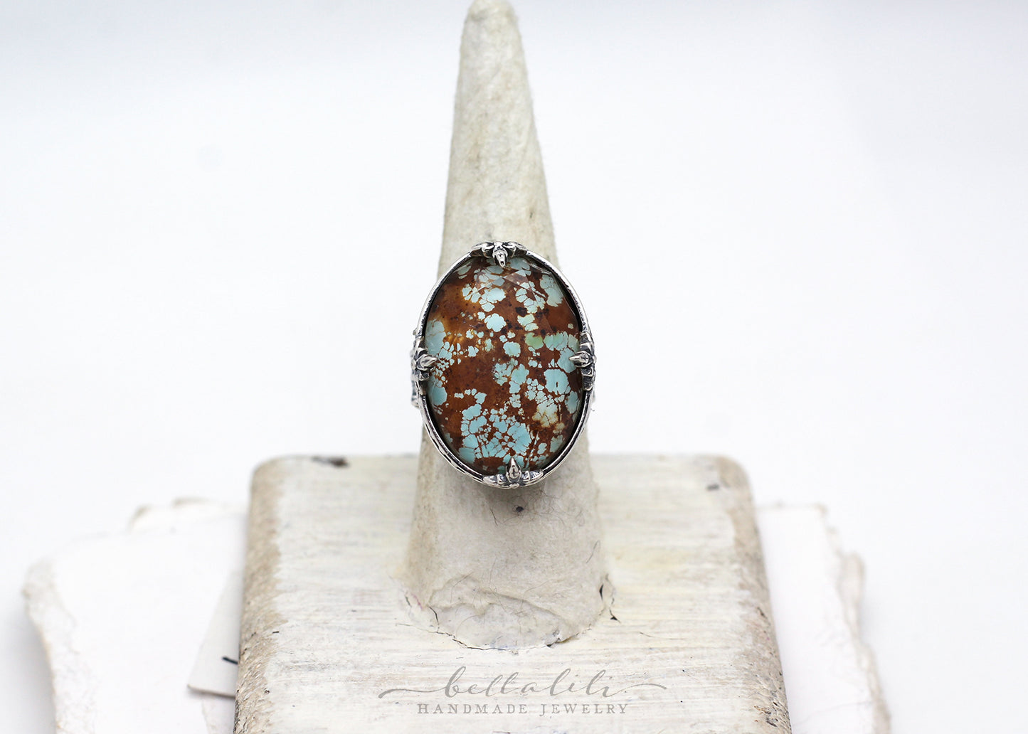 The Allegory of the Colonnade Ring, Royston Turquoise Sterling Silver