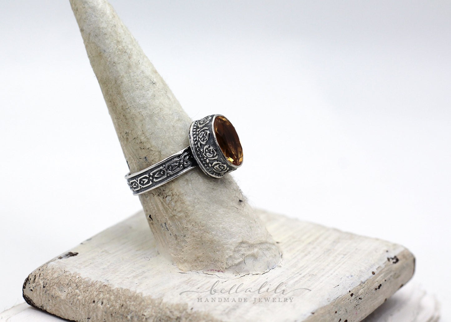 Sz 7.5, The Limoncello Hour Ring, Citrine and Sterling