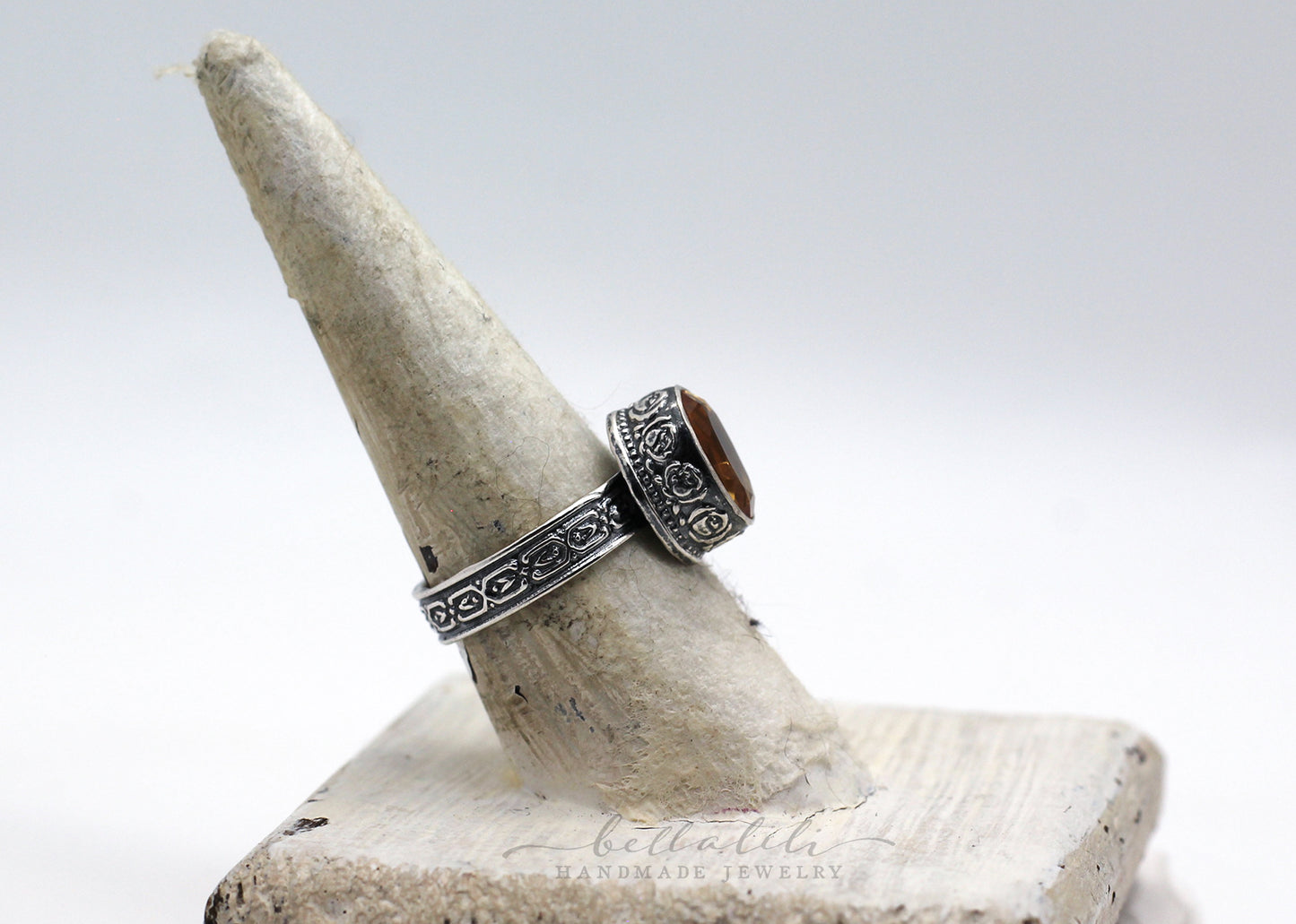 Sz 7.5, The Limoncello Hour Ring, Citrine and Sterling