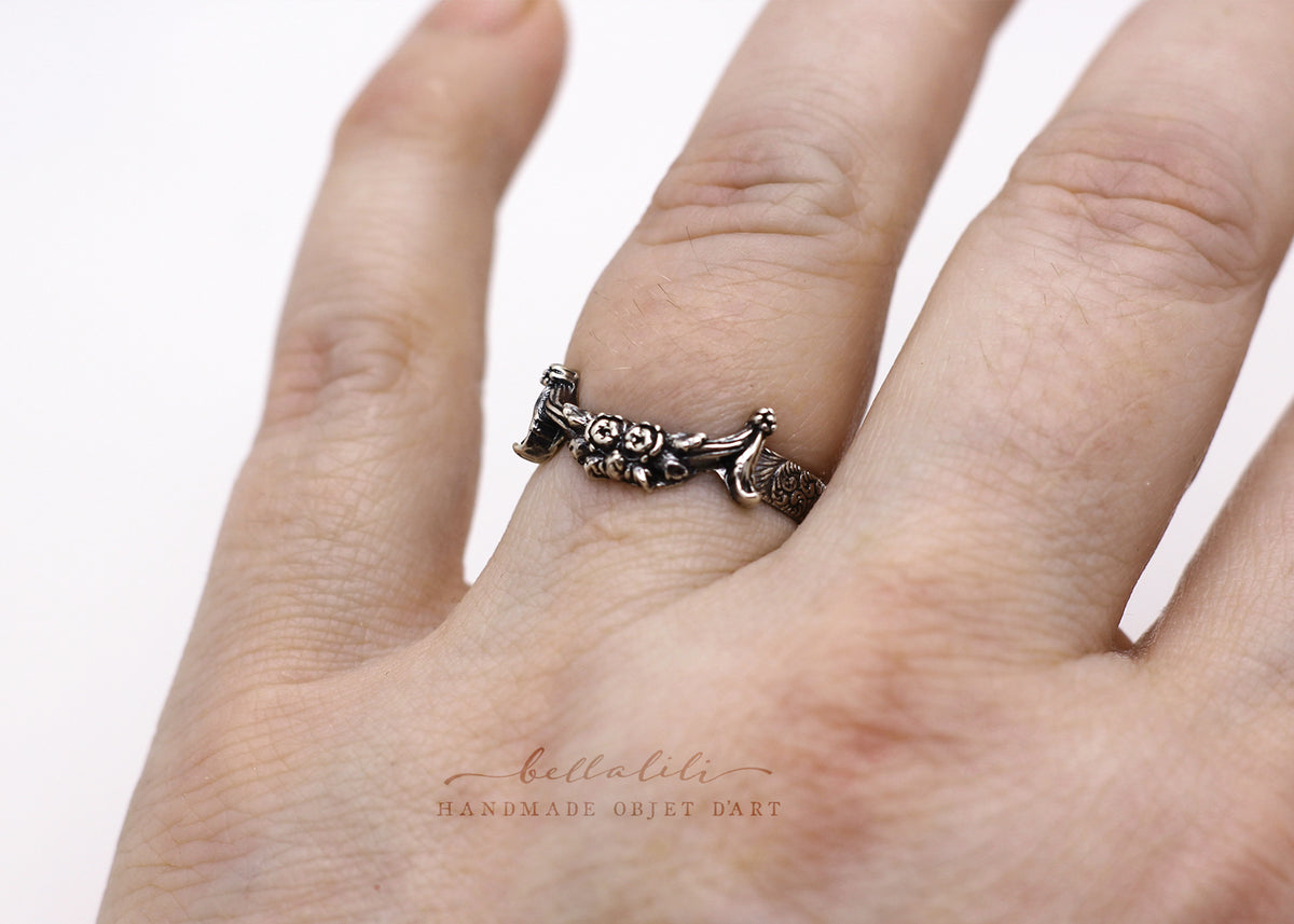 Warding Ring, Sterling Silver Ring guard