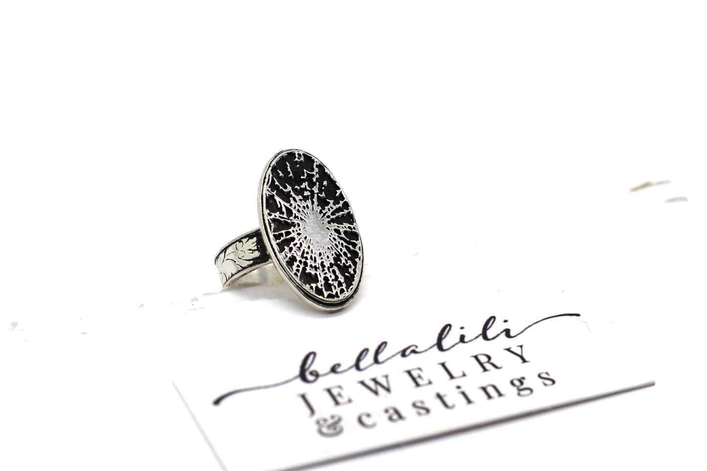 Weaver, Ring Dark Art Nouveau Sterling Silver