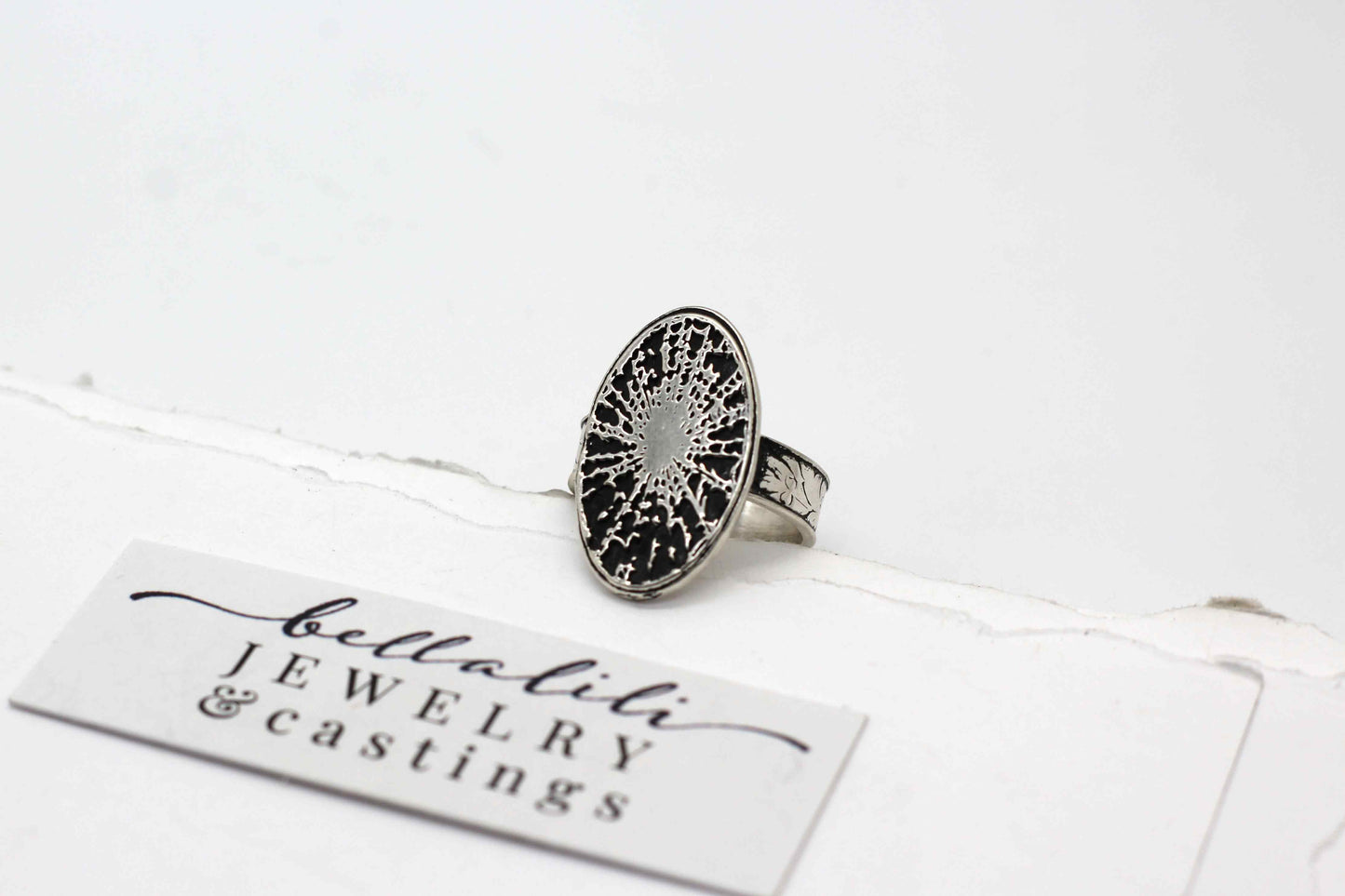 Weaver, Ring Dark Art Nouveau Sterling Silver