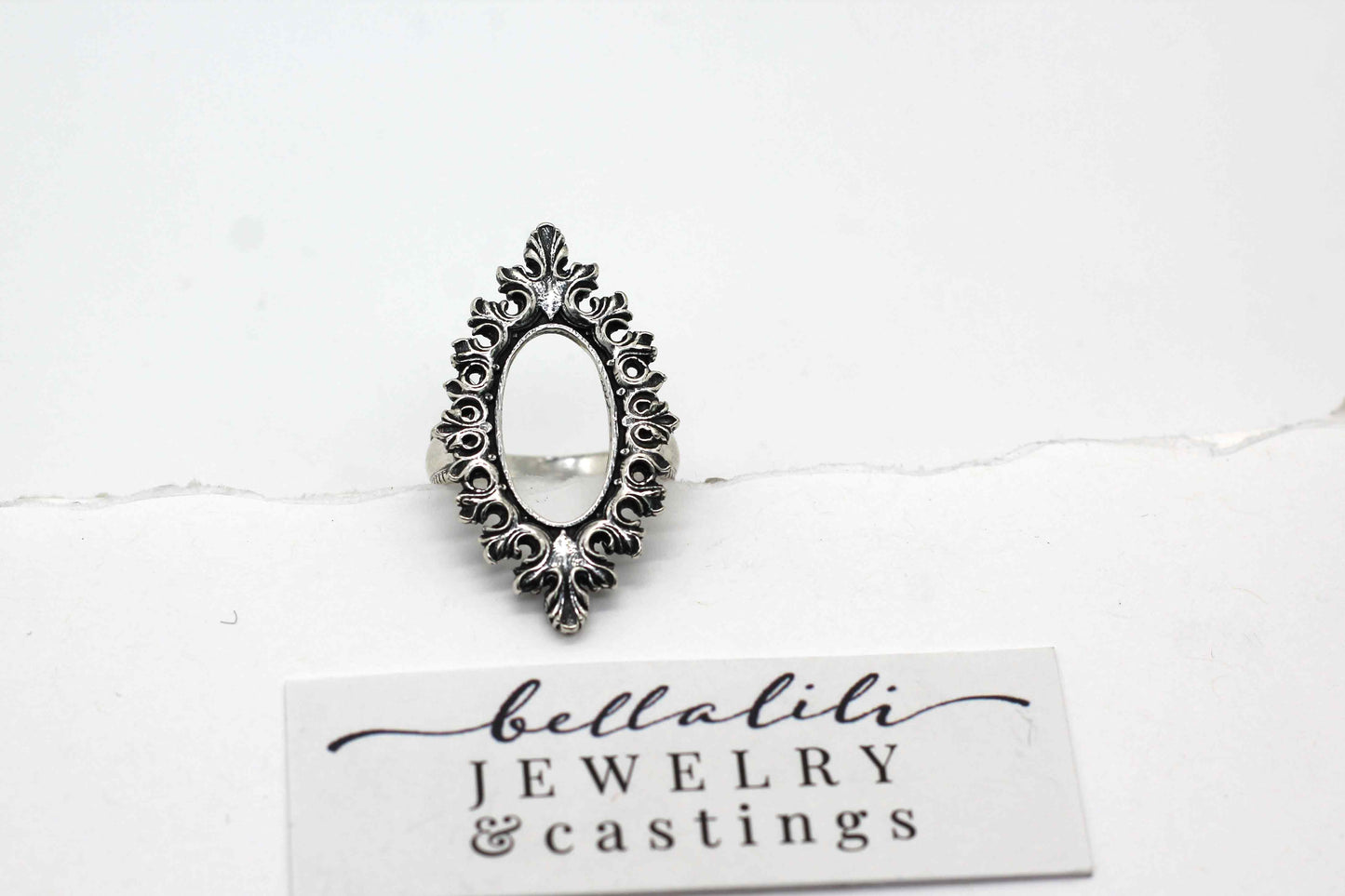 Hellgate, Ring Dark Art Nouveau Sterling Silver