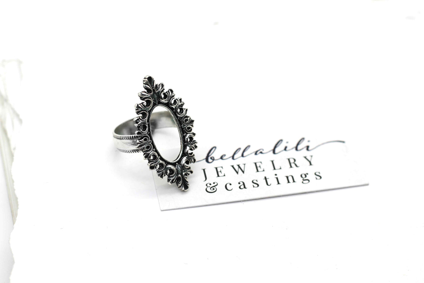 Hellgate, Ring Dark Art Nouveau Sterling Silver