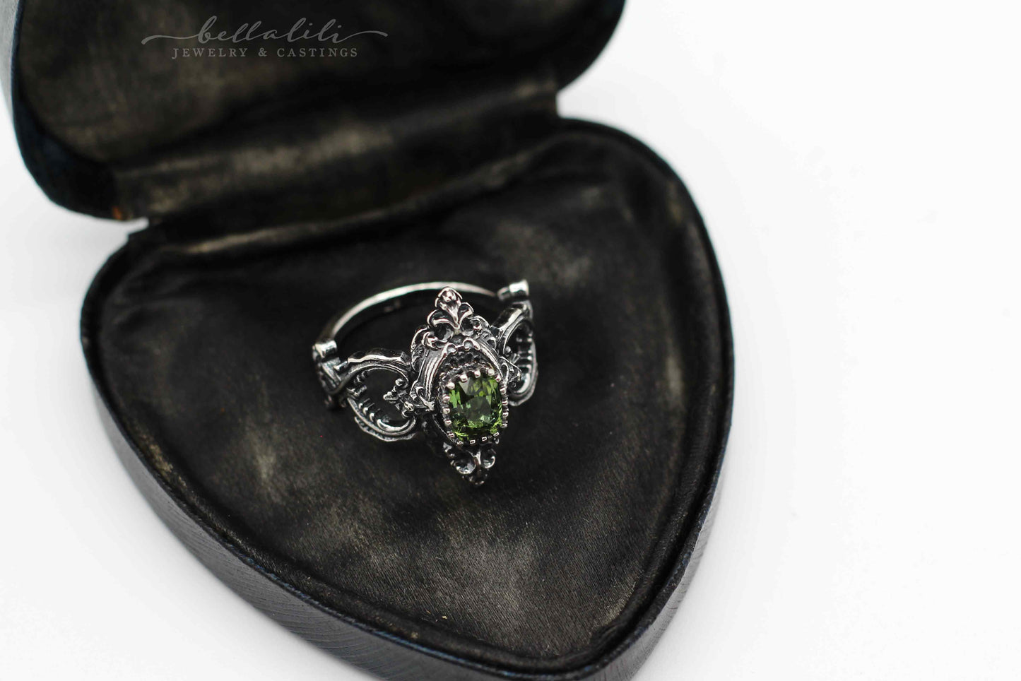 Final Sale, Green Goddess Rings, 1.26 ct Green Tourmaline Sterling Silver Ring