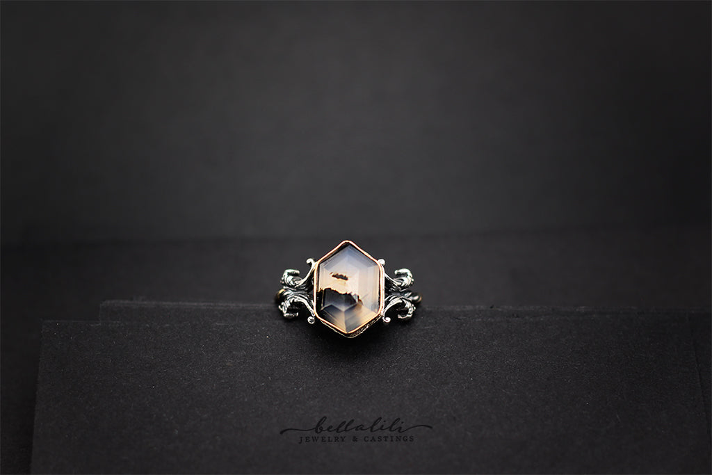 Light within the Dark Ring, Sterling & Gold