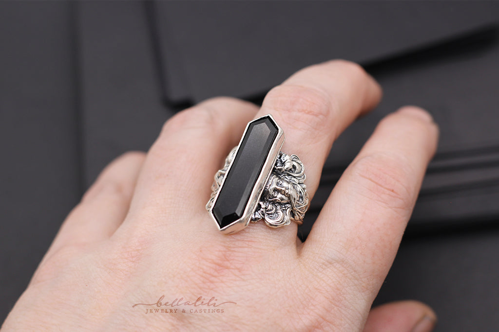 Lady Umbra, Erebos Reverie Rings, Sterling Silver