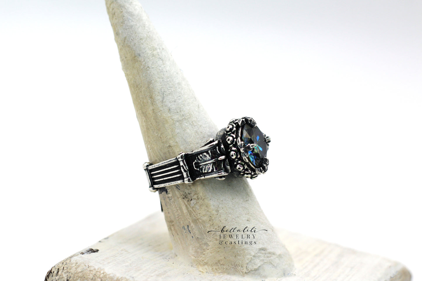 2ct Midnight Ring, Sterling Silver
