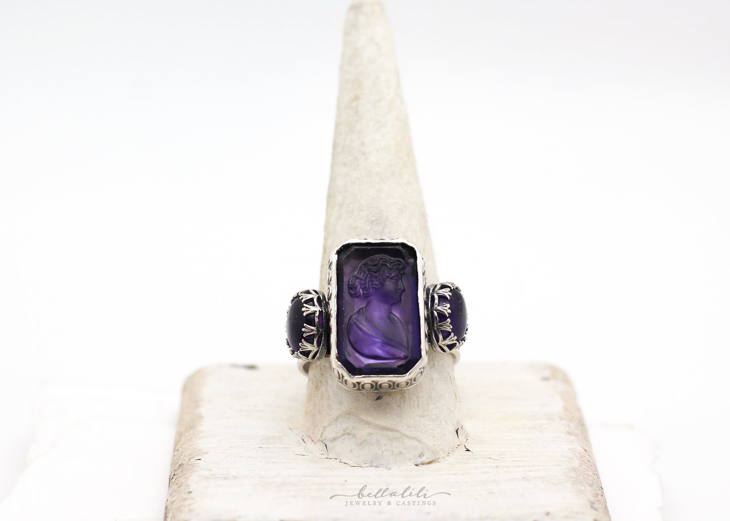 The Violet Witness, Purple Cameo Ring size 11