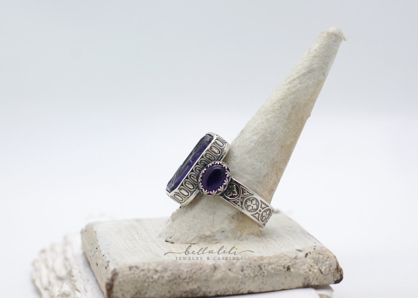 The Violet Witness, Purple Cameo Ring size 11