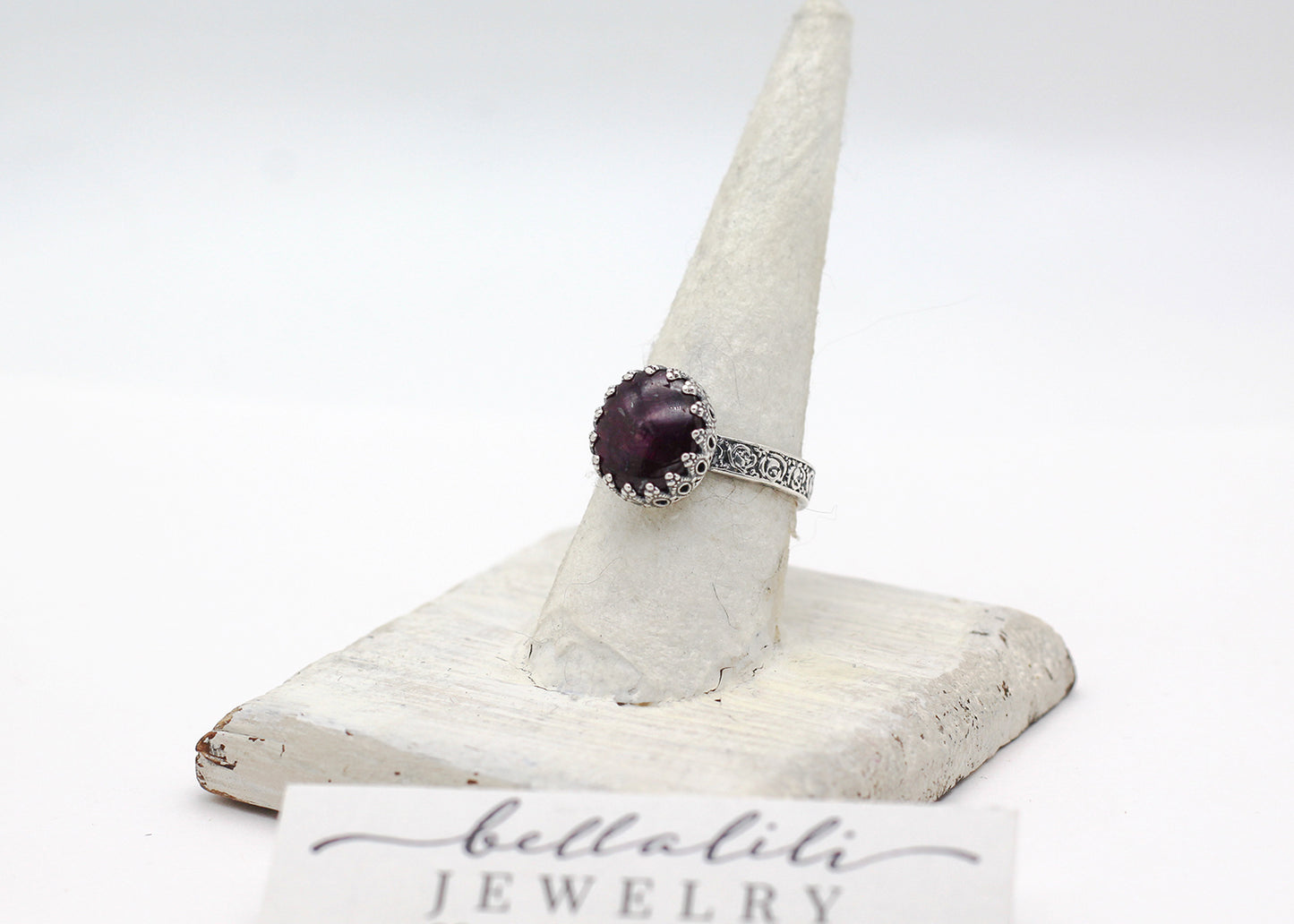 Burgundy Oath Ring, Star Ruby & Sterling